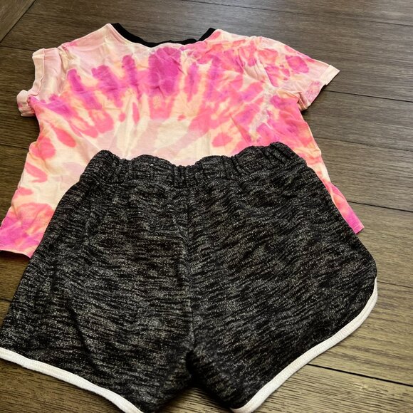 Girls Justice Matching Crop Shirt and Short Size Large - Picture 3 of 3